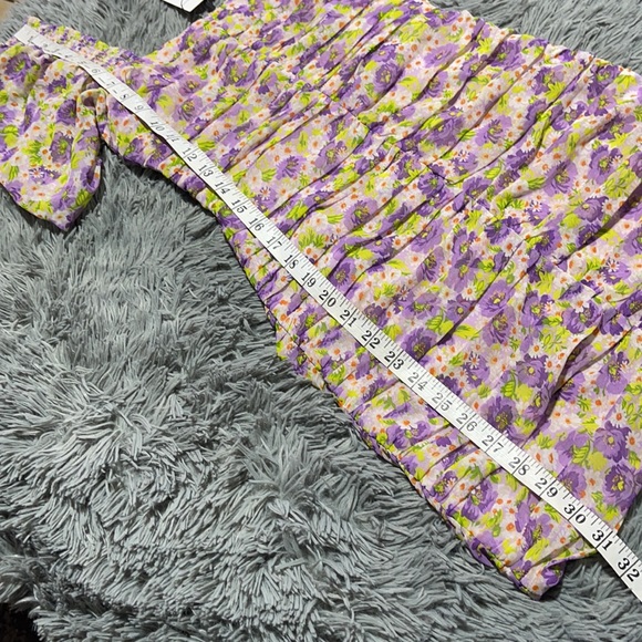 🥰🥰ZARA Floral Ruched Puff Sleeves Mini Dress🥰🥰 - Picture 11 of 16